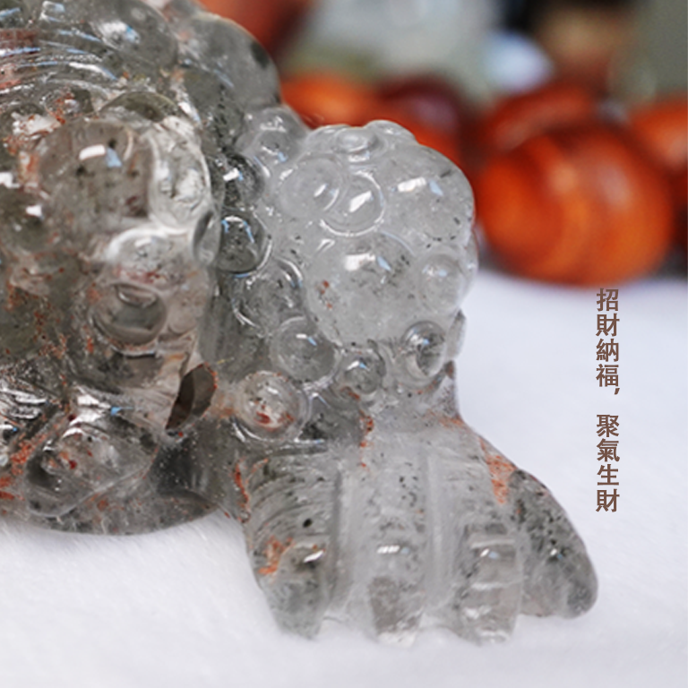 綠幽靈金蟾風水擺件